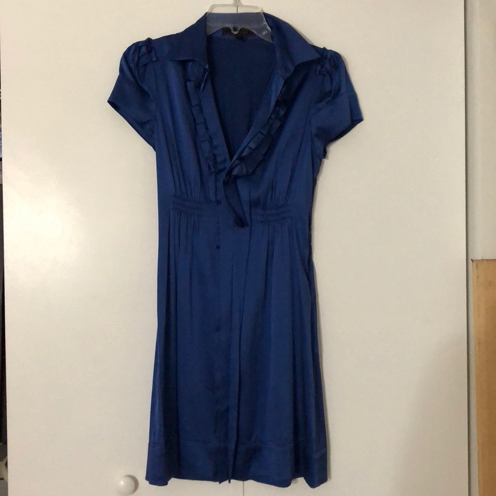 BCBG MaxAzria Blue Cocktail Dress Silk